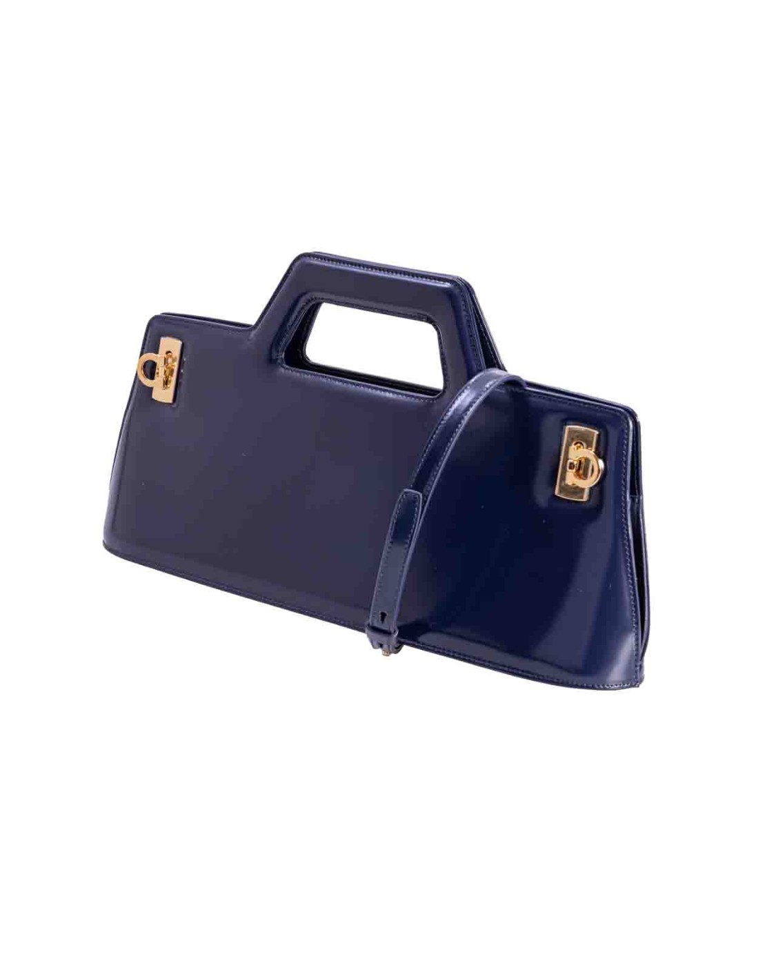 shop SALVATORE FERRAGAMO  Borsa: Salvatore Ferragamo borsa a mano Wanda East-West.
Forme geometriche, con quadranti rigidi che ospitano la sagomatura del manico e sono fissati con duplice fibbia Gancini laterale. 
L'interno è foderato on tone e completato da doppia tasca piatta. Da indossare a mano o a spalla grazie alla tracollina rimovibile.
Dimensioni: altezza 20.0 CM lunghezza 37.0 CM profondità 9.0 CM.
Composizione: 100% pelle di vitello.
Fabbricato in Italia.. 213484 766579-017 number 2219138